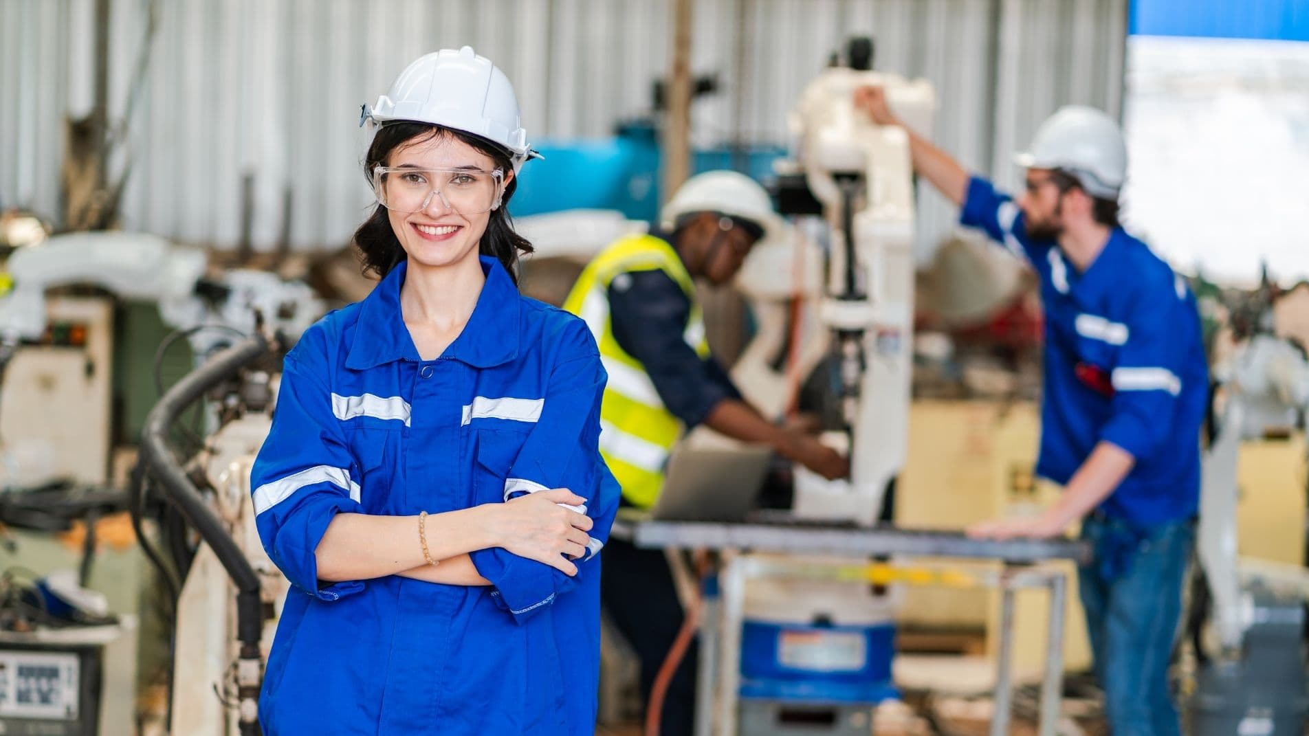 femme leader dans le btp avec confiance